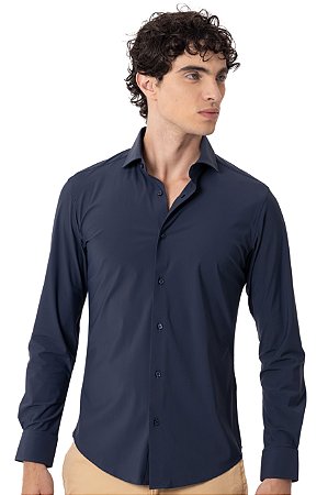 CAMISA MYR MANGA LONGA POLI AZUL MARINHO