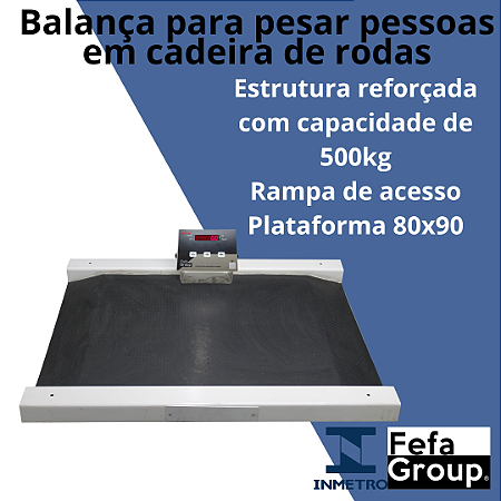 Balança para pesar pessoas em Cadeira de Rodas 500kg