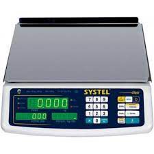 Balança comercial digital Systel Clipse com bateria 6/15kg 100V/240V 367 mm x 217 mm