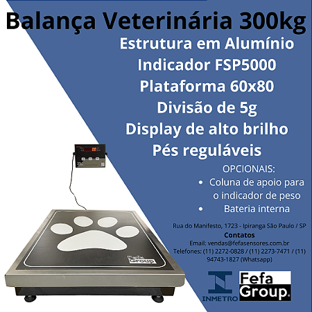 Balança Veterinária 60X80 300kg