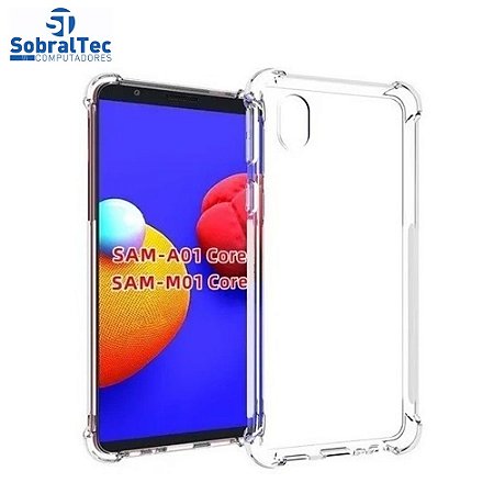Case De Silicone Transparente  Anti Impacto Para Samsung Galaxy A01 Core