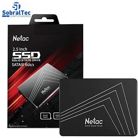 HD SSD 1TB Sata 3 560mb/s para Leitura e 510mb/s para Gravação Netac Black