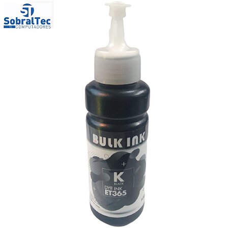 Refil de Tinta Preta  compativel Epson/HP Corante INK BANK ET 365 BK 100ML