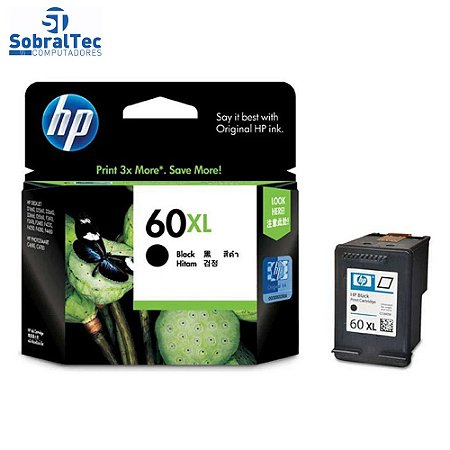 Cartucho hp 60xl Preto Cc641wb