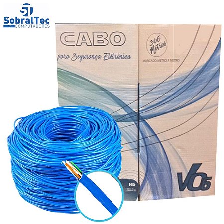 Caixa Cabo De Rede Mk2 VO6 Tecno 23AWG UTP Cat5E Azul