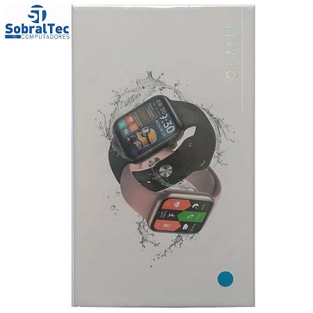 Relógio SmartWatch HW16 Azul 44mm Tela Infinita Com Sensor Cardíaco