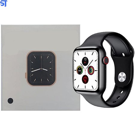 Relógio SmartWatch W26 Preto Tela Infinita Com Sensor Cardíaco