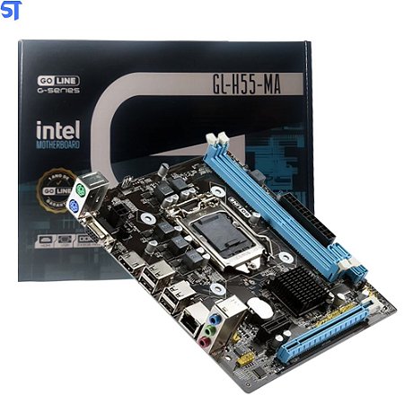 Placa Mãe Soquete 1156 -DDR3 GoLine H55 GL-H55-MA 1ª Geração