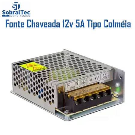 Fonte Chaveada Colmeia Eletronica 12V 5A ALM/// AL-1705G GRADEADA