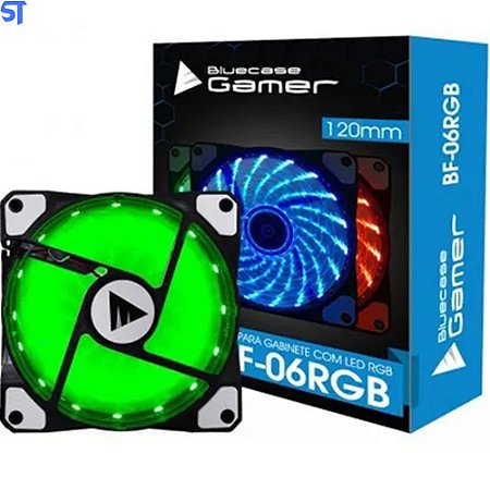 Cooler Fan Bluecase BF-06RGB, RGB 7 Cores, 12cm - BF06RGBCASE