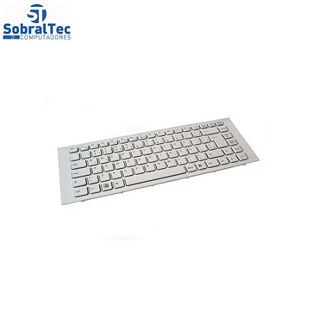 Teclado Notebook Compatível Com Sony Vaio Vpc-Eg11 Vpc-Eg12 Vpc-Eg13 - White - Br Uk Style - Frame
