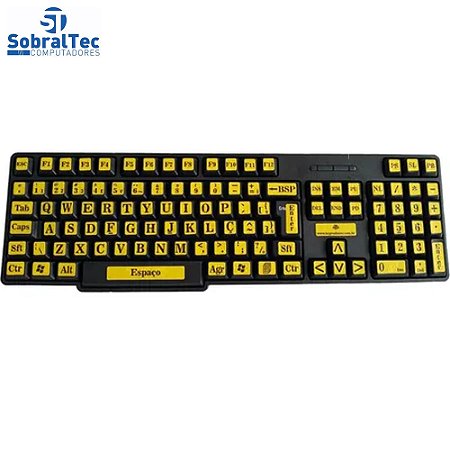 Teclado Adaptado Para Braille Usb Abnt2
