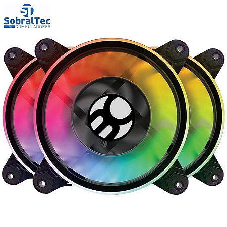 Cooler FAN Controlável Bluecase S-LED Ring BFR-15RGB, 120mm, RGB - BFR15RGBCASE