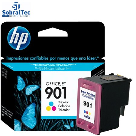 Cartucho de Tinta HP 901, Original, CC656AB, Colorido | J4580 J4680 J4660 J4500 J4550 12ml - 360 Páginas