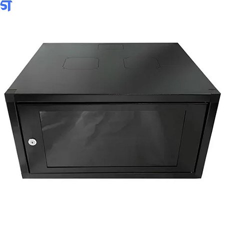 Mini Rack Parede 5u X 470mm Pintura Poliéster Preto 19 Pol
