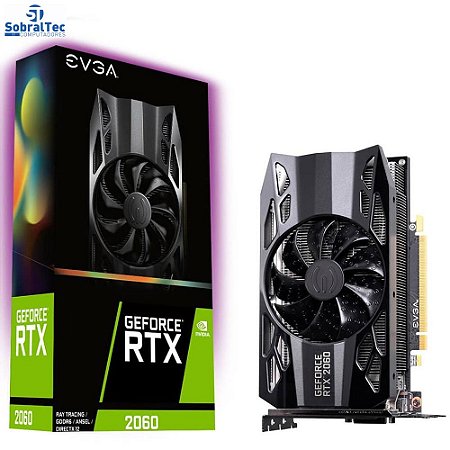 Placa de Vídeo EVGA NVIDIA GeForce RTX 2060 Gaming, 6GB GDDR6 - 06G-P4-2060-KR