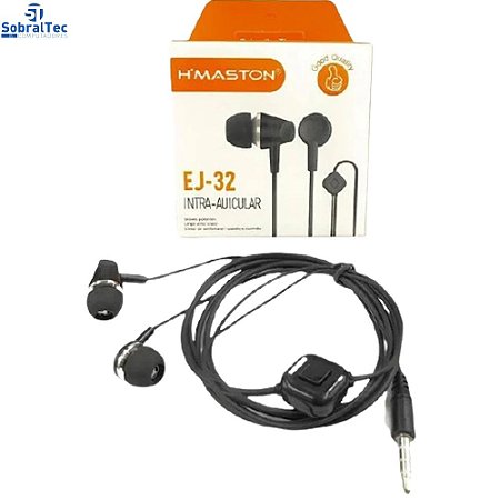 Fone De Ouvido H'maston Earphones Sincronizado Original EJ-32