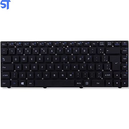Teclado bringIT Compativel Com Positivo SIM+ 980M 1060M 1955M - Black - Br - No Frame