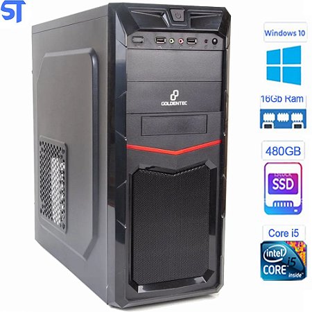 Computador Intel Core i5-3570S 3.10 GHz - Memoria Ram 16GB - SSD 480GB -Fonte de Alimentação Atx 400W Real 80 Plus