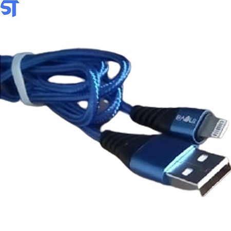 Cabo Lightning Trançado Em Nylon Tubo Para iPhone 1 Metro Inova Azul