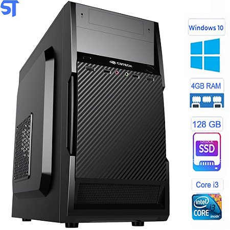 Computador Core i3-2100- HD SSD 128GB- Memória 4GB- GaB MT-25V2BK- Windows10