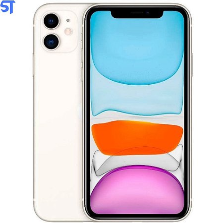 iPhone 11 Apple 64GB Branco Tela 6,1" 4G Câmera 12MP iOS MHDC3BR/A A2221