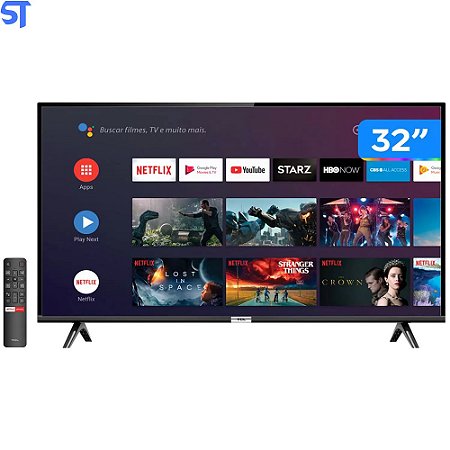 Smart TV LED 32” TCL 32S6500S Android Wi-Fi - HDR Inteligência Artificial 2 HDMI USB