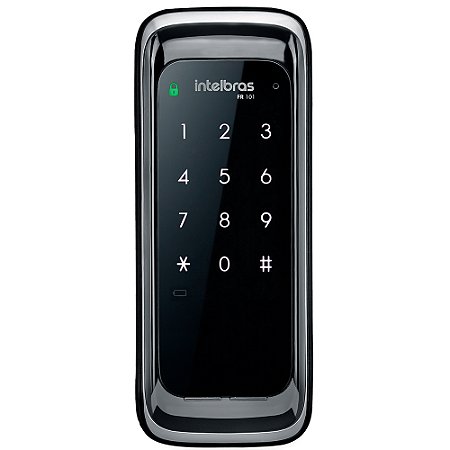 Fechadura Digital de Sobrepor Com Senha Touch Screen FR 101 Preto Intelbras