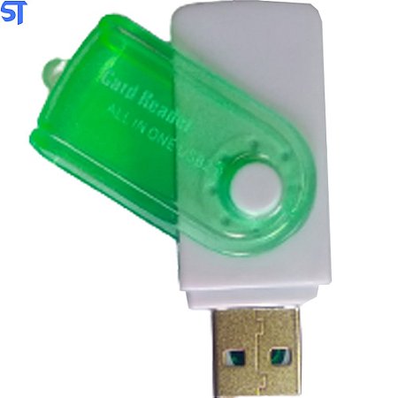 Adaptador All In One USB 2.0 - Branco Com Verde