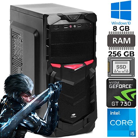 Computador Gamer Core i5-3570, HD SSD 256GB, Memória 8GB, Placa Vídeo 2GB 128Bits - Fonte Real 500W