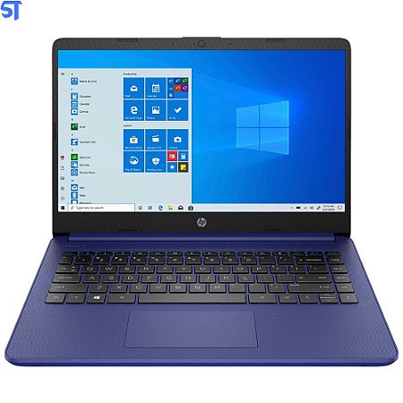Notebook HP Intel Celeron N4020 Memória Ram 4GB- HD SSD 64GB- Tela 14-DQ0005DX 14" - Azul