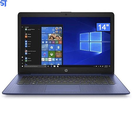 Notebook HP Stream 14-CB174WM Intel Celeron N4020 -Tela HD 14" / 4GB de RAM / 64GB eMMC - Preto