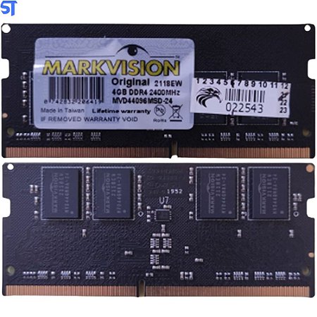 Memória Notebook RAM 4GB  DDR4  2400MHz 1x4GB  Markvision- (MVD44096MSD-24)
