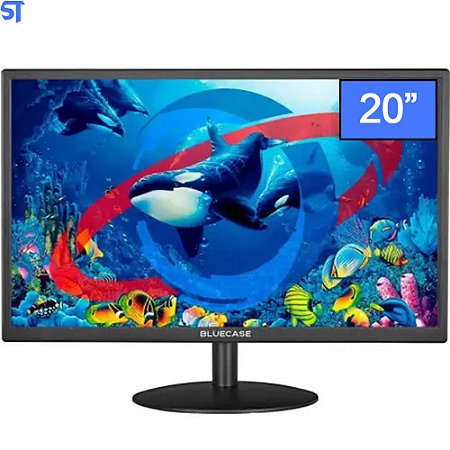 Monitor LED 20" Bluecase BM20D1HVW HDMI e VGA Preto