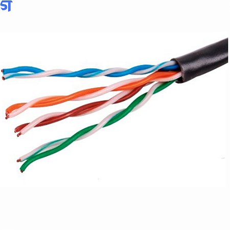 Patch Cord Mk2 VO6 Tecno 23AWG UTP Categoria 5E Preto 1 Metro