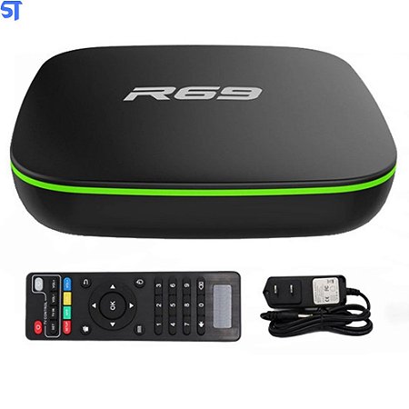 Receptor TV Box Smart R69 5G/ 8K/ 128GB/ Memória RAM 16GB / Android10.1 - Preto