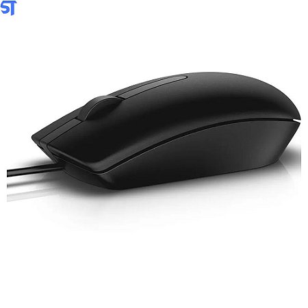 Mouse USB Optico Dell MS116, Conexão USB, Preto