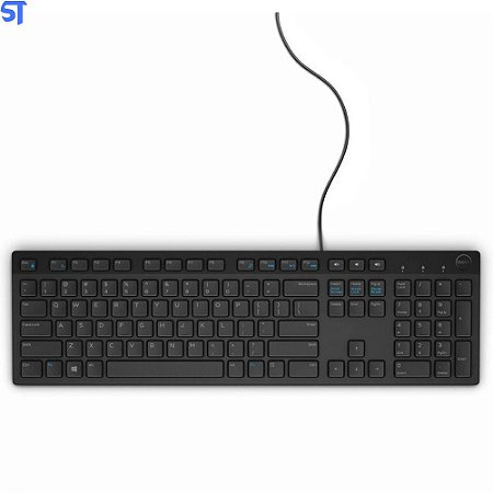 Teclado Multimídia USB Dell KB216 Alfanumérico de 107 Teclas, Padrão PTBR