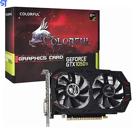 Placa de Vídeo Colorful GeForce GTX 1050 TI 4GB 128 bits GDDR5 4G-V