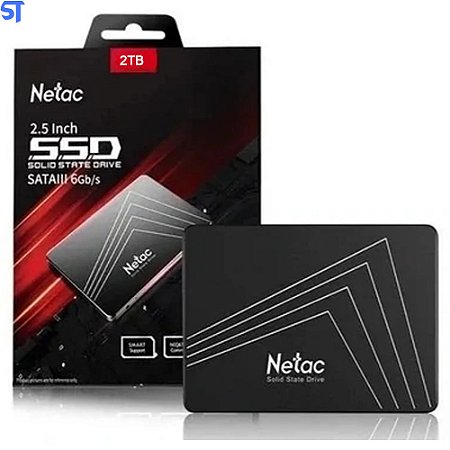 HD SSD 2Tb 2.5`SataIII 560Mbps de Leitura 520Mbps de Gravação Netac Black
