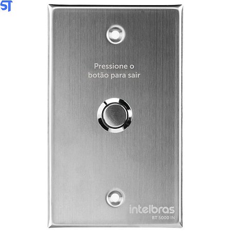 Botoeira Acionador de Abertura Inox Embutir 4x2 BT 5000 IN Intelbras
