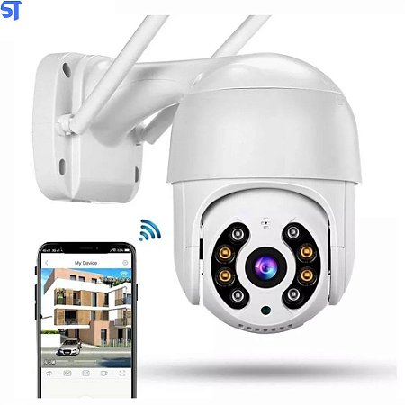 Câmera IP Mini Speed Dome WiFi Externa 3MP S/Cartão Alerta De Duas Vozes Detecção Humana-Áudio-IR Visão Noturna- A8-3MP-