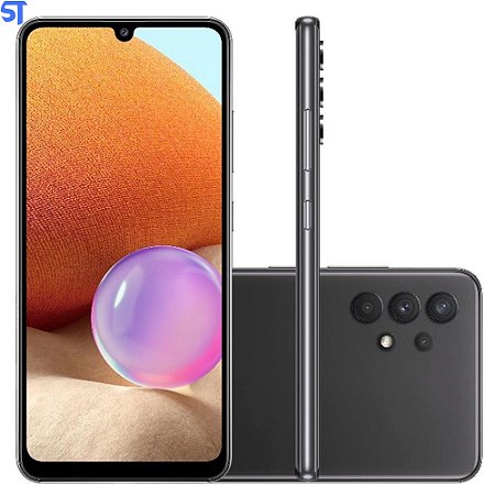 Smartphone Samsung Galaxy A32 128GB Preto 4G - 4GB RAM Tela 6,4” Câm. Quádrupla + Selfie 20MP SM-A325M/DS