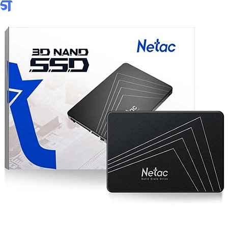 HD SSD Netac 240GB 2.5`SataIII 560Mbps de Leitura 520Mbps de Gravação - 3D Nand
