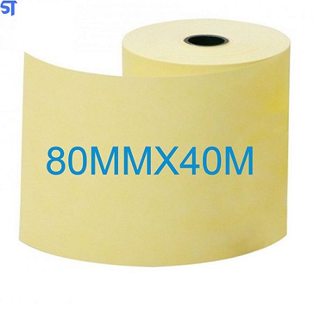 Bobina Térmica Amarela 80mm x 40m 1 Via. Maxprint ( Unidade )