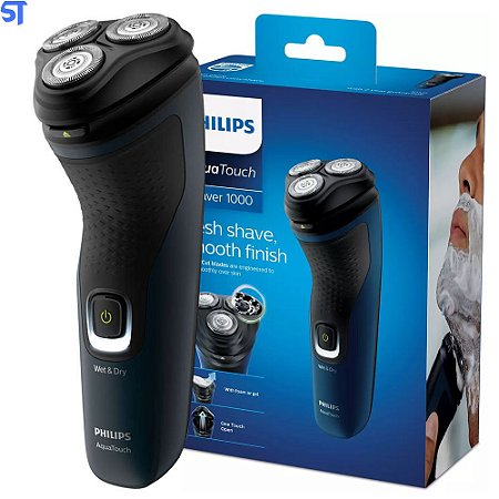 Barbeador Elétrico Philips Seco Molhado Shaver 1000 Bivolt S1121/ 41- Azul