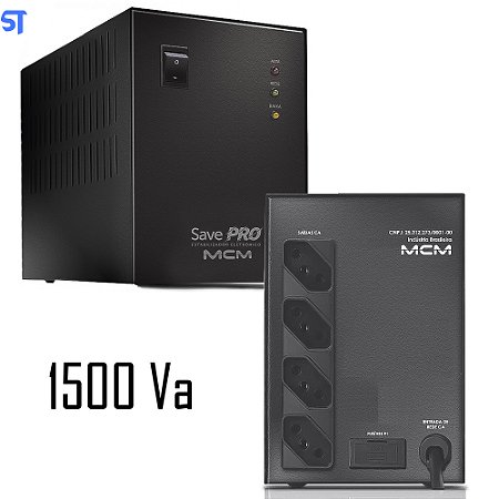Estabilizador 1500VA MCM Save Pro Bivolt/115V - Preto