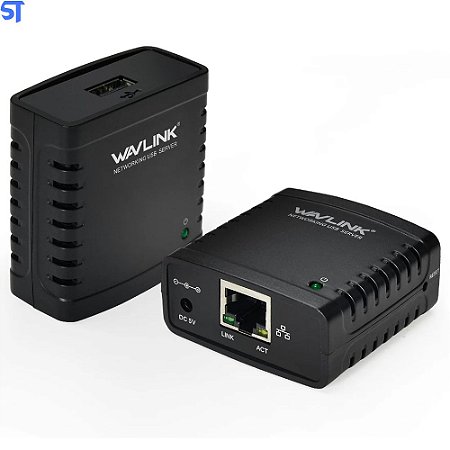 Print Server Adaptador de Rede Wavlink Mini Usb 2.0 Lrp de 100mbp Servidor de Impressão, Adaptador de Energia Lan Com Wi