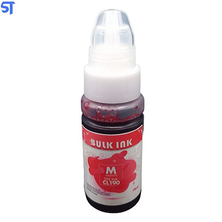 Refil De Tinta Bulk Ink Compativel Canon Dye Ink C1800bk Magenta GL-190 70ML para G1100 G3110 G3111 G4100 G4110