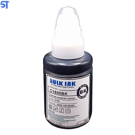 Refil De Tinta Bulk Ink compativel Canon C1800bk Preto GL-190 135ML para G1100 G3110 G3111 G4100 G4110